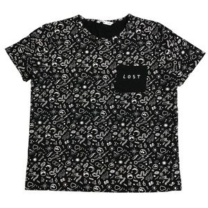 Black tee AOP Mystical Alien 👽 Snake Magic LOST Skull t-shirt Moon 🧿 Evil Eye
